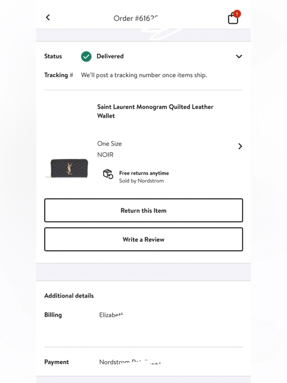Saint Laurent Black Monogram Quilted Zip Wallet with Gold YSL - Picture 5 of 14